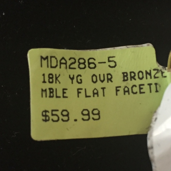 Orange Quartzite 18k Yellow Gold/Bronze Ring Size5 - Picture 8 of 8